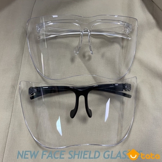 Oversized Exaggerated face shield glasses Acrylic Large Mirror Half Face Sheild Windproof Eye protection Eye shield Guard Protector face shield