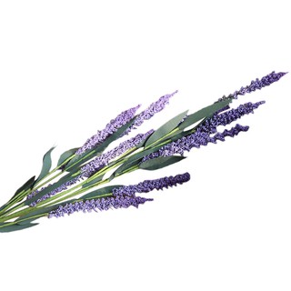 12-Heads Artificial PE Lavender Fake Flower Wedding Bouquet (8)