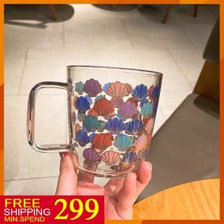 Starbucks 2020 ocean season whale shell glass Japan Limited creative summer printed cold drink Mug Mug coffee cup water cup