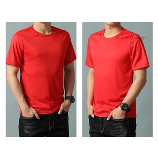 Tops❦₪❁Factory Men's T-shirts #T001 Plain Round Neck Micro bomb Unisex fashion T-shirt S-XXL Best S