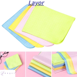 LAYOR /1/2/4PCS Random Color High Quality Cleaning Cloths Classic Argyle Chamois Glasses Cleaner Microfibre Fiber Lens Cleaner Easy Washing Multifunctional For iPhone iPad Screens Eyeglasses Wipes
