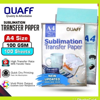 QUAFF SUBLIMATION TRANSFER PAPER A4 SIZE 210x297mm