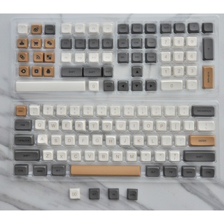 PBT XDA Profile 125 135 140 Keys Sublimation Minimalist Honey Keycap Mechanical Keyboard Retro Style (5)