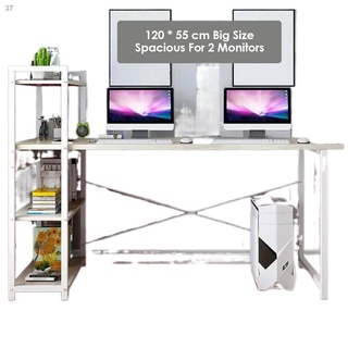 (Sulit Deals!)☽SIV 120X55cm Big Size Computer Study Home Office Table Desk Furniture With Shelves