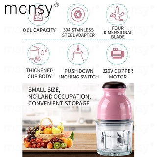 Monsy Grinder Multi Function Household Food Kitchen Electric Chopper Automatic Meat Grinder Blender (7)
