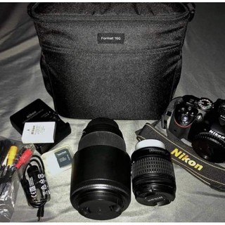 NIKON D5300 with 2 camera lenses
