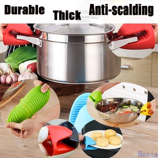 1PCS Kitchen Silicone Glove Grip Pinch Mitts Oven Pot Holder Tool (6)