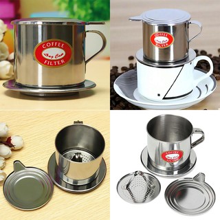 1pc 100ml Stainless Steel Coffee Drip Filter Pot Maker Infuser Strainer Cup Set