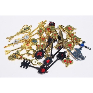 25pcs/set Fairy Tail Lucy Cosplay Key Keychain Scale Heartfilia Gold Key (7)
