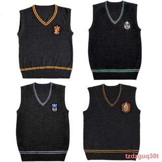 ♤Men's Harry Potter Vest Hufflepuff Ravenclaw Slytherin Gryffindor Sweater Sleeveless Vest