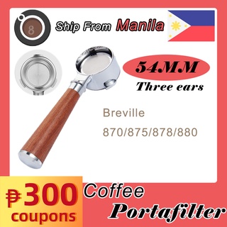 54mm Bottomless Portafilter Compatible for Breville 870/875/878/880 Filter Basket Espresso Coffee