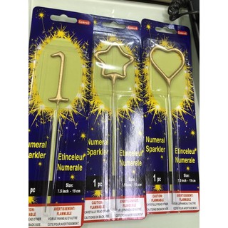 Sparklers Gold numerals or images Birthday Anniversary All Occasions