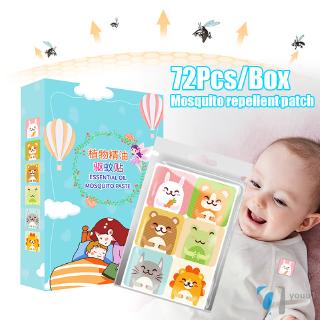72pcs/box Mosquito Repellent Stickers Patches Cartoon Pure Plant Essential Oil Stickers for Baby Kid/Cartoon Herbal Essential Oil Anti Mosquito Insect Mosquito Repellent Stickers Patches