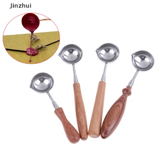 [Jinzhui] Sealing Wax Spoon Wax Melting Spoon Vintage Wood Handle Stamp Sealing Wax Spoon Hot sell