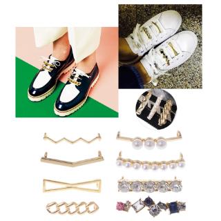 HAN❀ Shoelaces Clips Decorations Charms Faux Pearl Rhinestone Shoes Accessories Gifts (1)