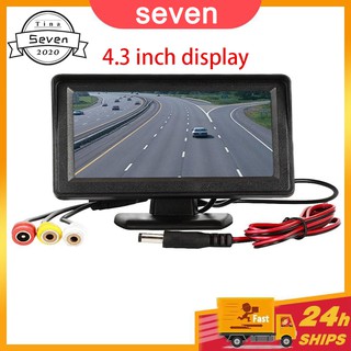 【Ready Stock】【Support COD】4.3 Inches Car Monitor For Rear View Camera TFT LCD Display Reverse Camera Monitor HD Digital Color Video Input Screen