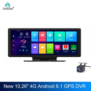 10 Inch 4G Android 8.1 Dashcam ADAS GPS Navigation Car Video Recorder Dual camera recording 24H Park
