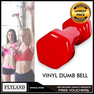FLYLAND 1x Piece Vinyl Dumbbell Weight Dumbbells Exercise Fitness Gym Equipment Weight Dumbbells Str