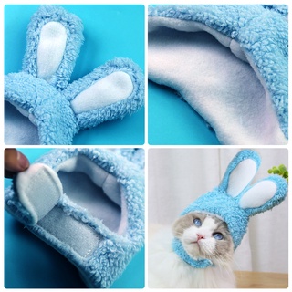 2021 New Funny Pet Dog Cat Cap Costume Warm Rabbit Hat New Year Party Christmas Cosplay Accessories Photo Props Headwear BETHAND (5)