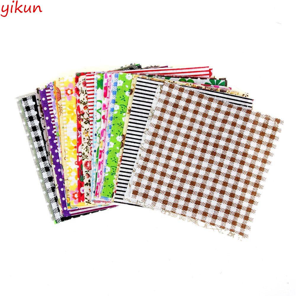 50PC Bibs Sewing Quilting Tissue Fabric Bundle Cotton Cloth Stash for 10x10cm