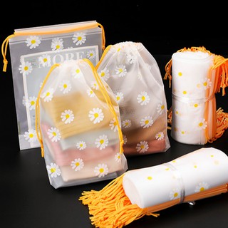 【Bfuming】Thicken Daisy Waterproof Travel Cosmetic Bag Drawstring Storage Bag shoe storage gift weddi