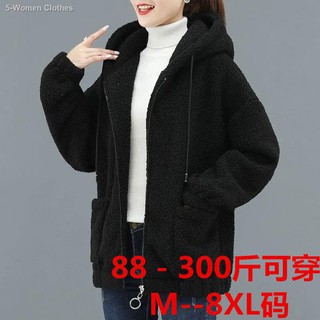 ㍿∈✉Extra-large fat mm300 catties imitation lamb velvet jacket women autumn and winter new loose wild (6)
