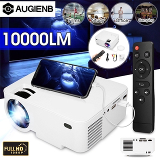 HD 1080P LED Projector 176'' Display Supported 7000 Lumens Multimedia LCD Lamp Compatible with TV