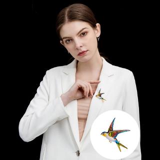 Classical Enamel Flying Swallow Brooch Pins For Women Animal Bird Brooch Creative Jewelry Gift