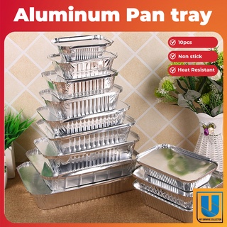 10pcs Aluminum Foil Pan tray Rectangular Baking Needs Bakeware Party Needs