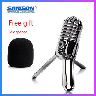 Original Samson Meteor Mic Studio Recording Condenser Microphone Fold-back Leg with USB Cable Carrying Bag for Computer
