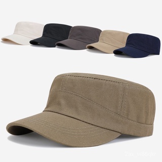Hat Men's Summer Flat-Top Cap Sun Hat Peaked Cap Baseball Cap Korean Fashion Middle-Aged and Elderly