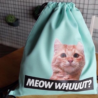 Drawstring Bag Meow Whuut?