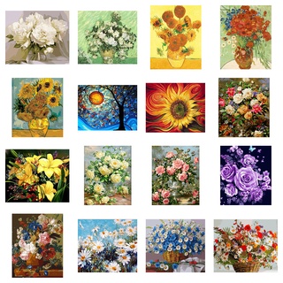 Paint by Numbers Oil Painting By Number Wall Decor Flower DIY Gift Hobbies Art Supplies 40*50