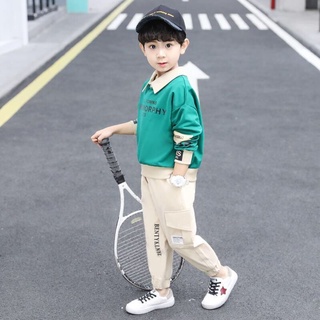 ★Snot Baby★Exceed Low Children's Clothing Boys Spring Set New Big Boy Handsome Boy Spring and Autumn Sports Western Style Korean Version of the Influx of Boy Suit Pants Set leisure Suit-Style (6)