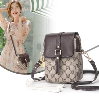 korean ladies sling bag shoulder bags women phone key wallet 2 zipper pocket bag 99001#