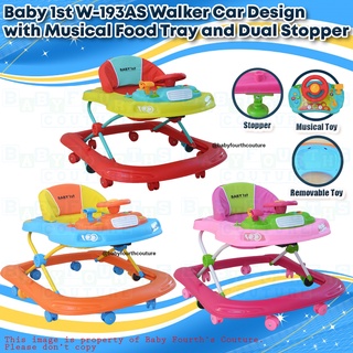 COD Baby 1St W-193As Walker Car Design With Musical Food Tray And Dual Stopper