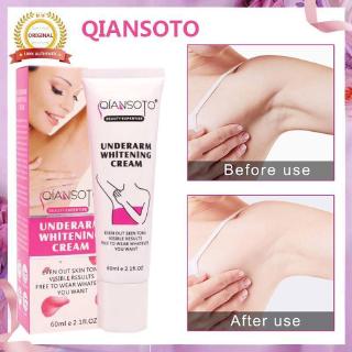 Qiansoto Herbal Underarm Whitening Cream Armpit Whitening Cream Body Dark Skin Underarm Legs Knees Private Parts Bikini Underarm Inner Thigh Body Whitening Cream 60ml