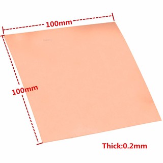New 100*100mm 99.9% Pure Copper Cu Metal Sheet Foil Copper Plate 0.2mm Thickness