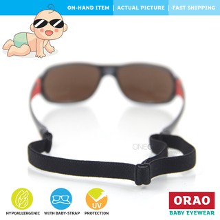 Orao Baby Sunglass Baby Eye UV Protection with Soft Strap - Black (2)