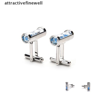 [attractivefinewell] Vintage Blue Hourglass Silver Mens Wedding Party Gift Shirt Cuff Links Cufflinks