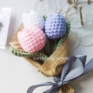Crochet MINI tulips bouquet| PER STEM | read description
