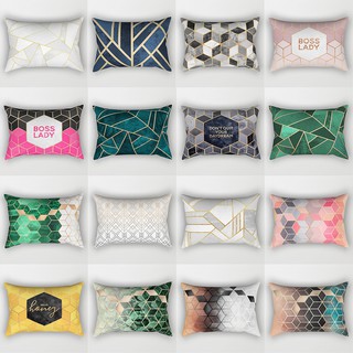 Livecity Rectangle Geometric Cube Throw Pillow Case Cushion Cover Sofa Bed Car Cafe Decor