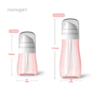 nonoget 1PCS Fine Mist Spray Bottle Plastic Empty Clear Refillable Travel Container Essences Rose Water