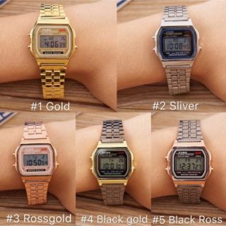 Casio vintage rosegold rose gold silver watches watch (1)