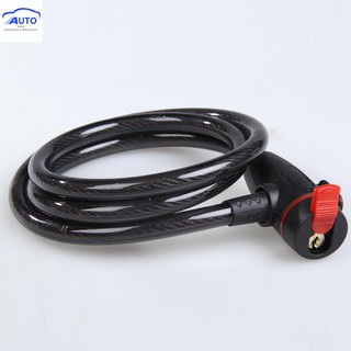 ☺Cable ☺Universal Anti-Theft Steel Coil Cable Motorcycle Lock Bicycle Lock with Key AET7 (2)