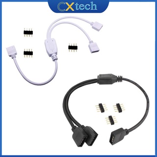 30cm 4PIN RGB Splitter Extension Cable 1 to 2 way Y Shape Cord Wire LED Strip Connector For 2835 3528 5050 RGB LED Strip light