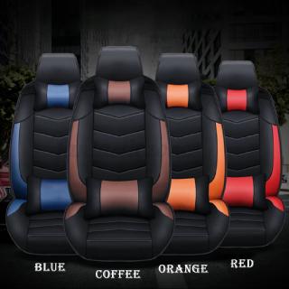 Universal Deluxe Leather 5 Seats Car Front Seat Cover Full Surround Cushion Pad (3)