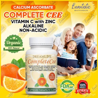 BEAUTISTIC DreamLife Complete Cee Calcium Ascorbate with Collagen Zinc Vitamin D3 Alkaline Based | F