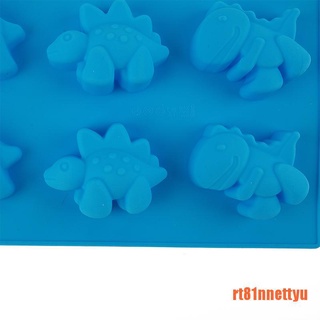【NNET】3D Dinosaur Silicone Soap Mold Cake Chocolate Candy Fondant Candle Soa (6)