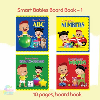 SMART BABIES BOARD BOOK - ABC, NUMBERS, WORDS, SHAPES&COLORS